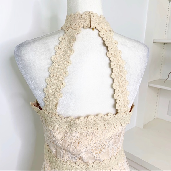 Anthropologie Foxiedox Maisie Lace Halter Dress 4 - Picture 15 of 16
